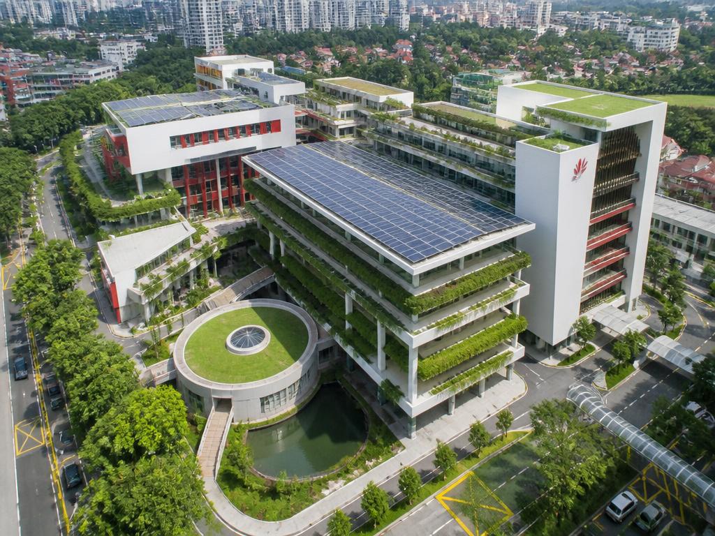 Công trình xanh kết hợp năng lượng mặt trời và hệ thống MEP bền vững